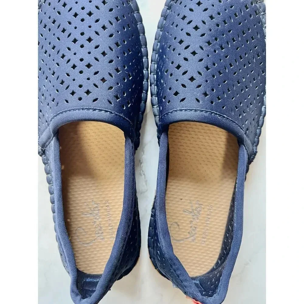 Sea Star Shoe Women Size 6 Espadrilles Cap Toe Mesh Casual Slip On Resort Cruise - Picture 3 of 10